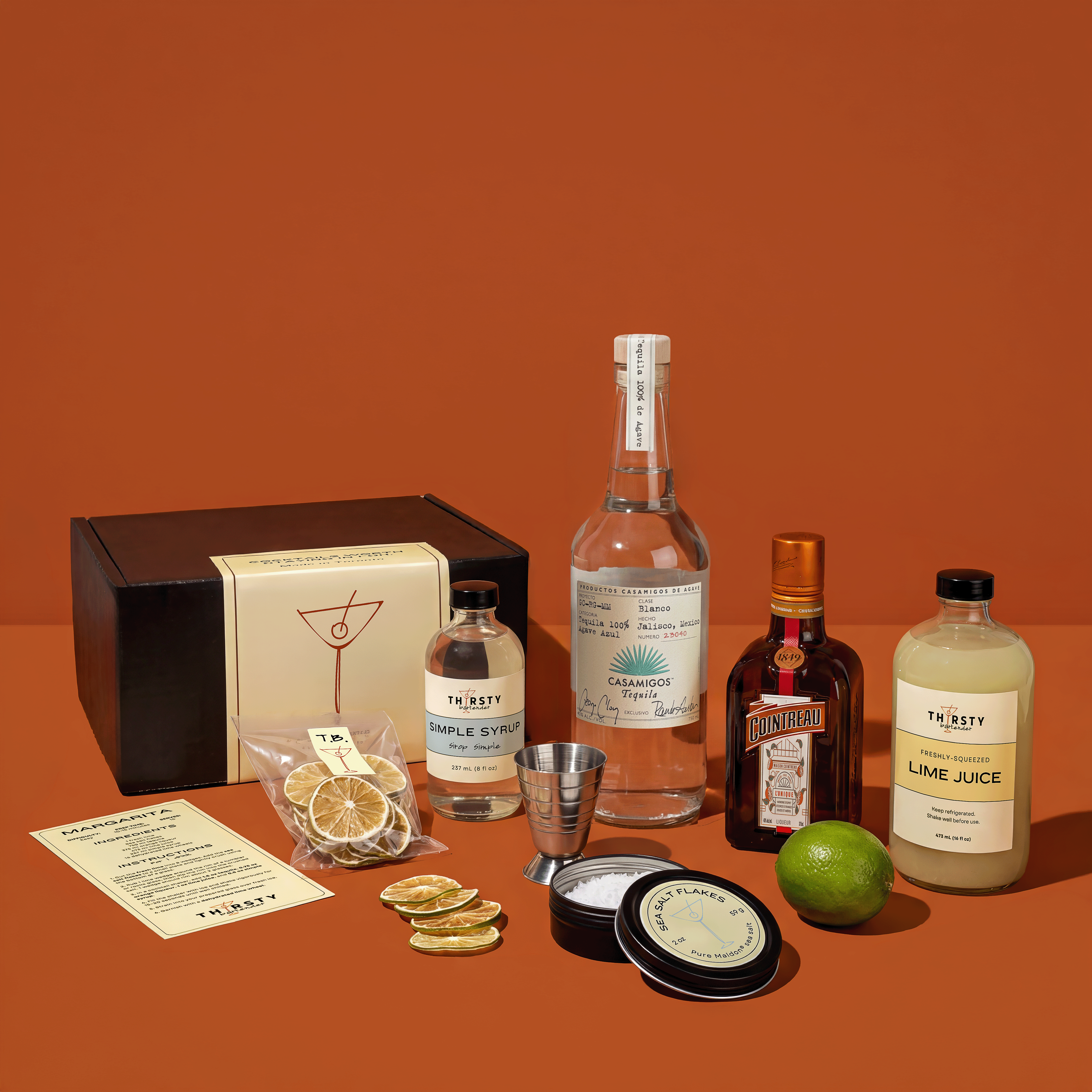 Margarita cocktail kit with Casamigos Tequila included, from Thirsty Bartender Toronto