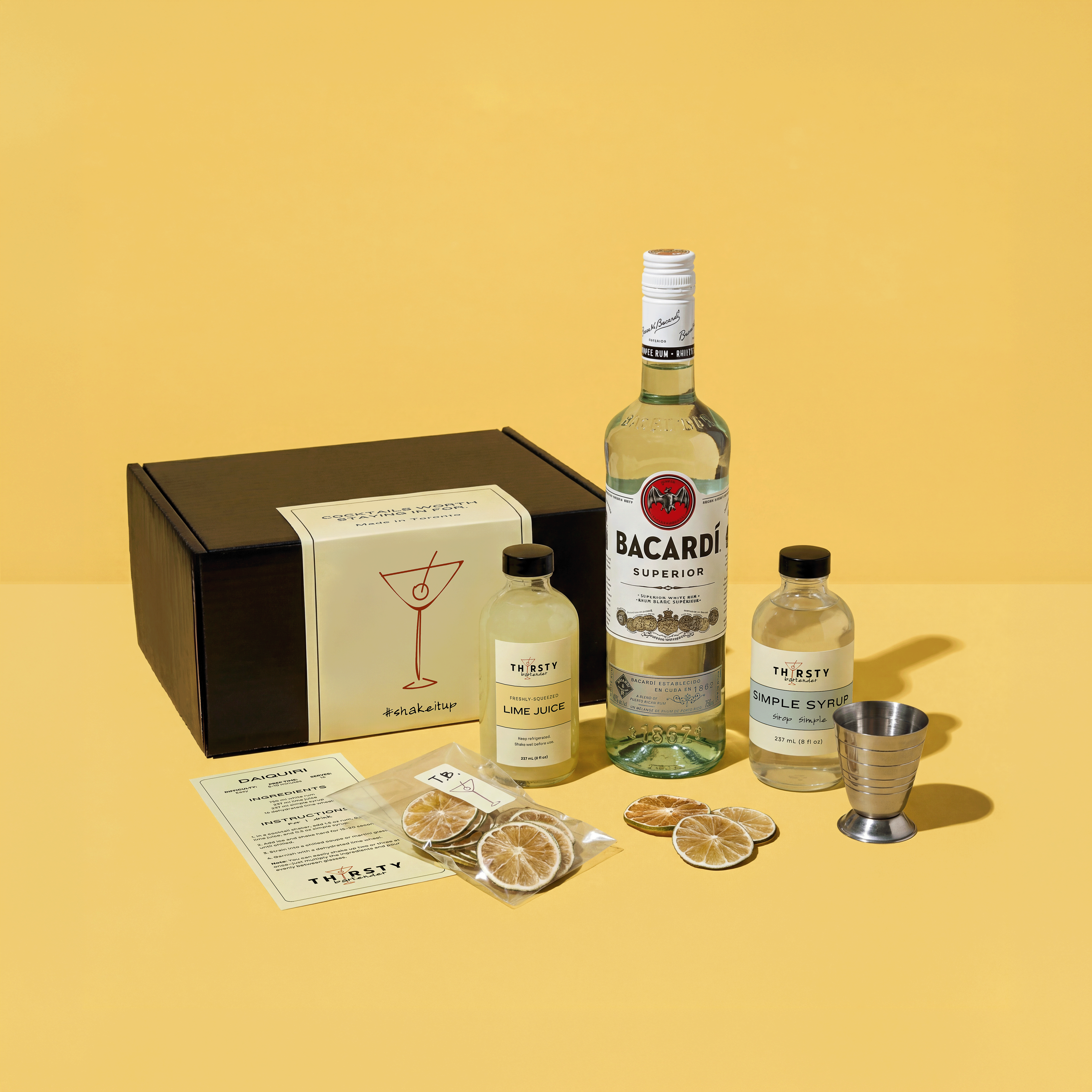 Daiquiri cocktail kit with Bacardi Rum included, from Thirsty Bartender Toronto